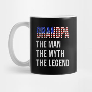 Grand Father American Grandpa The Man The Myth The Legend - Gift for American Dad With Roots From  America Mug